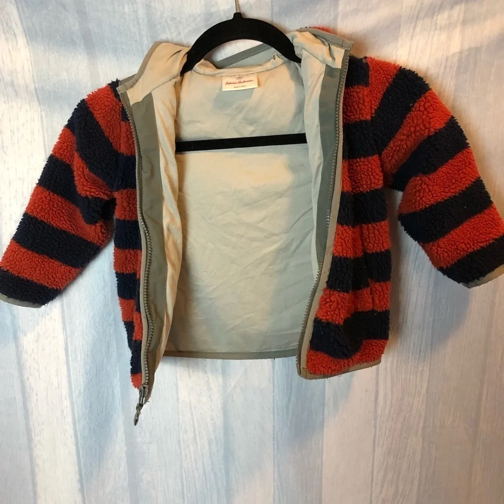 Hanna Andersson Boys Jacket Fleece Hooded Zip Up